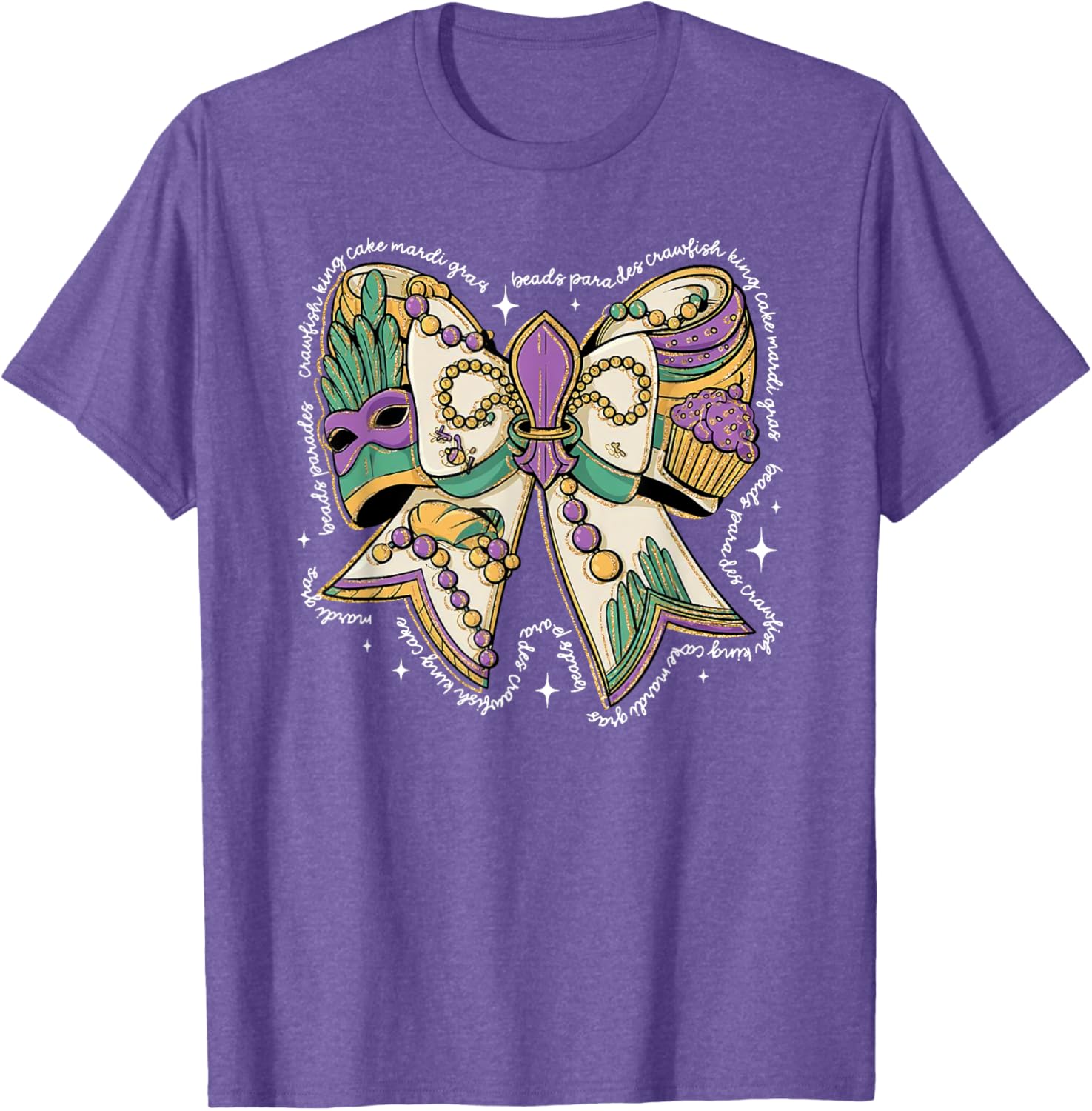 Coquette Bow Mardi Gras T-Shirt for Men and Women - Fun Festival Wear - 20