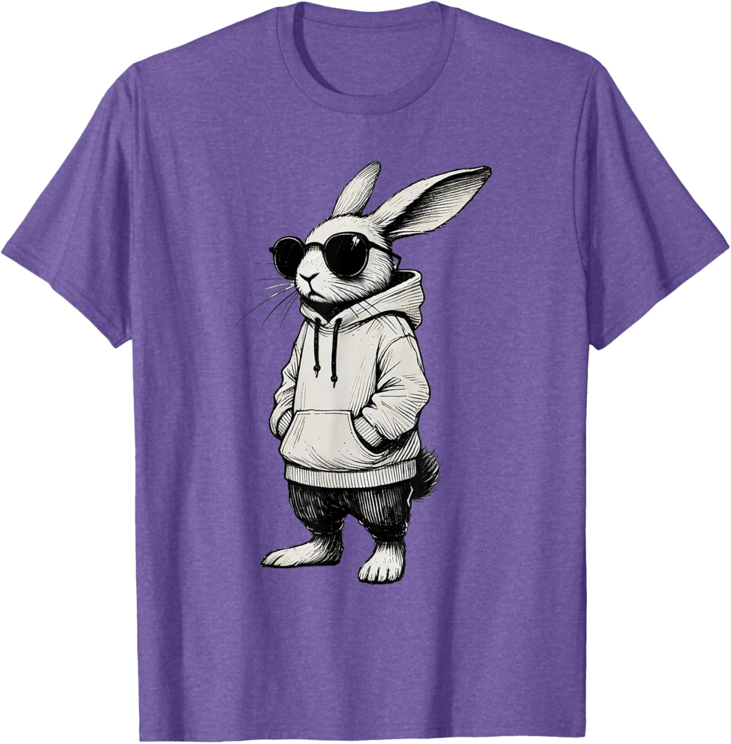 Bunny Face Sunglasses T-Shirt for Boys and Men - Fun Easter Apparel - 15