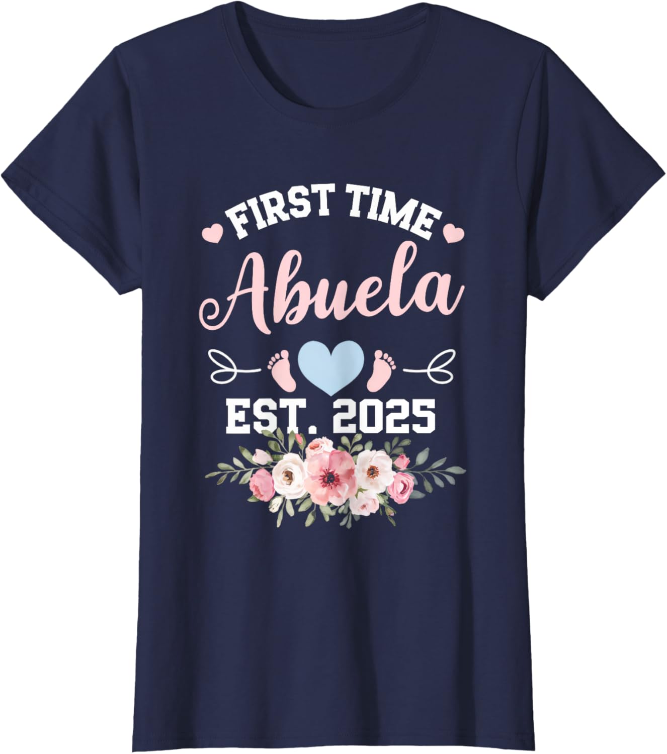Cute Women's First Time Abuela 2025 Mother's Day Pregnancy T-Shirt - 4