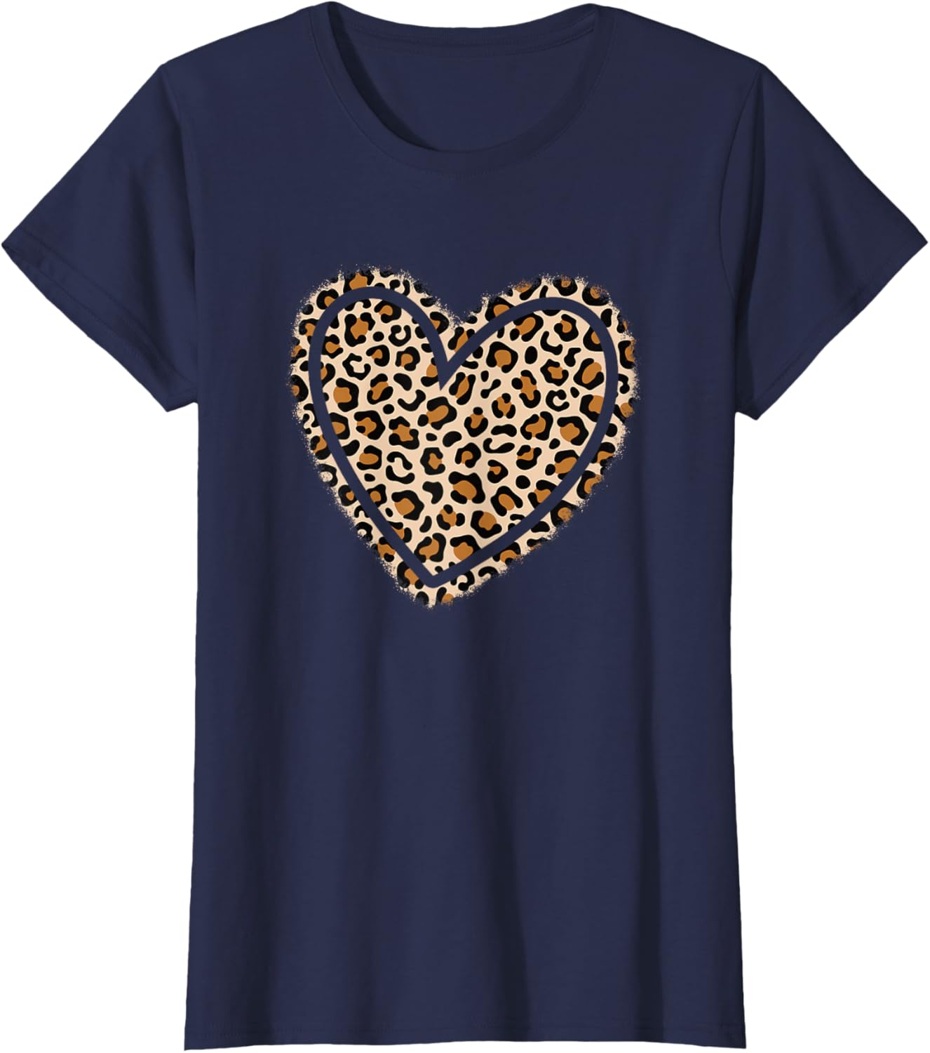 Cute Leopard Print Heart T-Shirt for Women and Girls - Stylish Apparel - 6