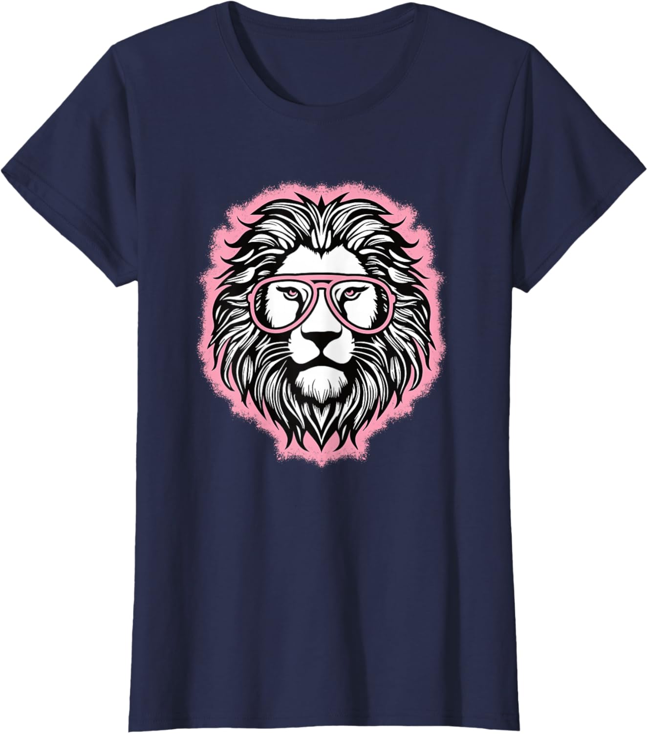 Cute Pink Lion T-Shirt for Women and Girls - Perfect for Lion Lovers - 4