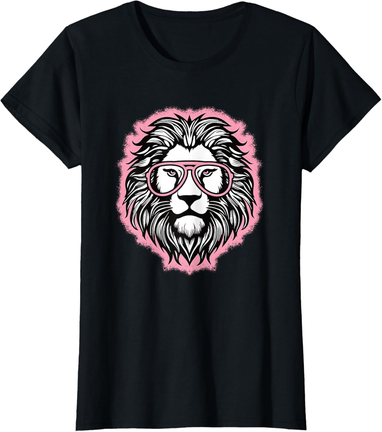Cute Pink Lion T-Shirt for Women and Girls - Perfect for Lion Lovers - 6