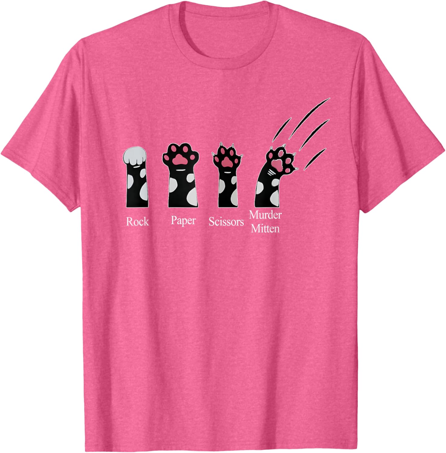 Cute Cats Rock Paper Scissors Murder Mittens Funny T-Shirt for Cat Lovers - 8