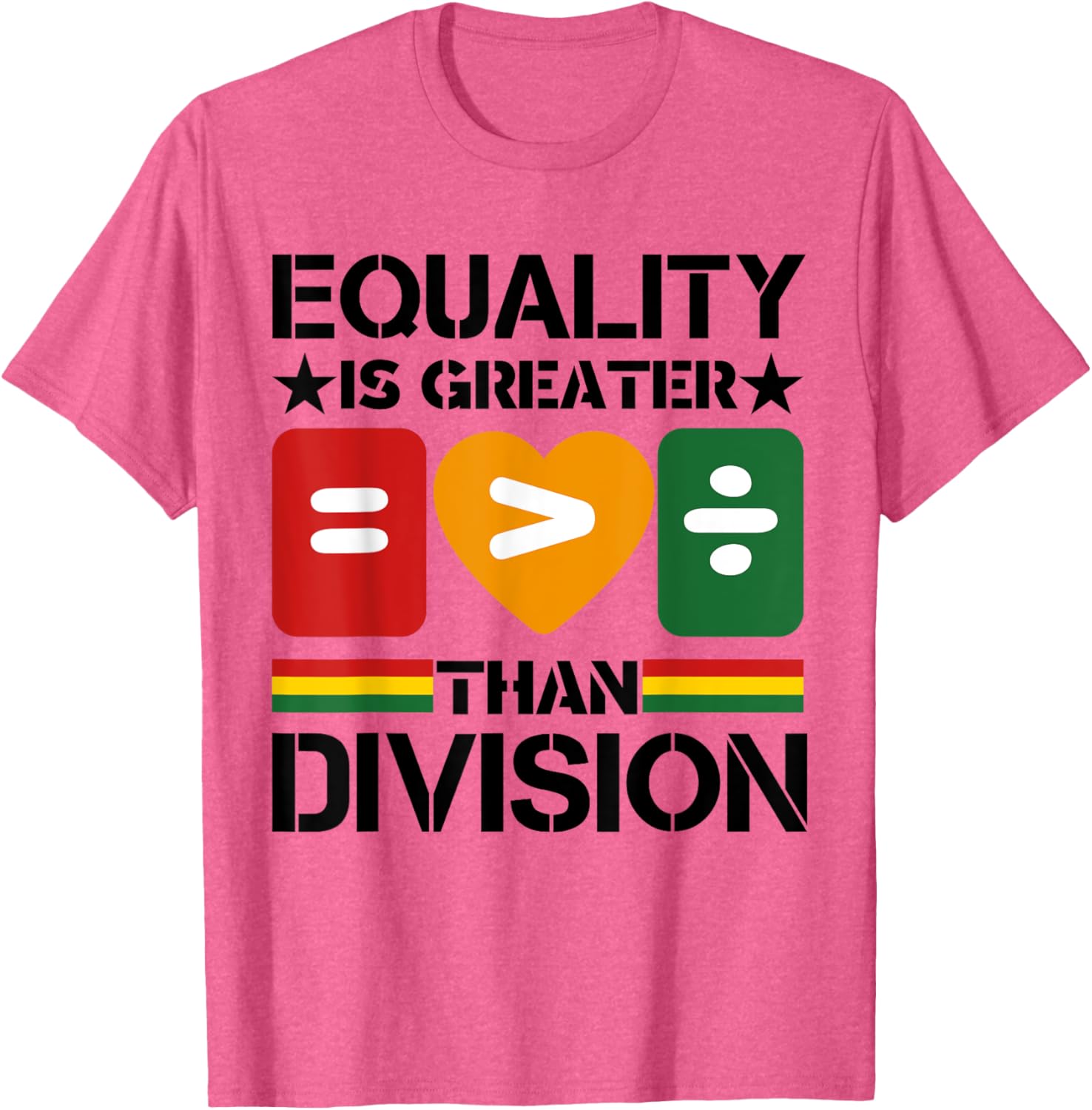 Equality Over Division Black History Month Math Pride T-Shirt - 6