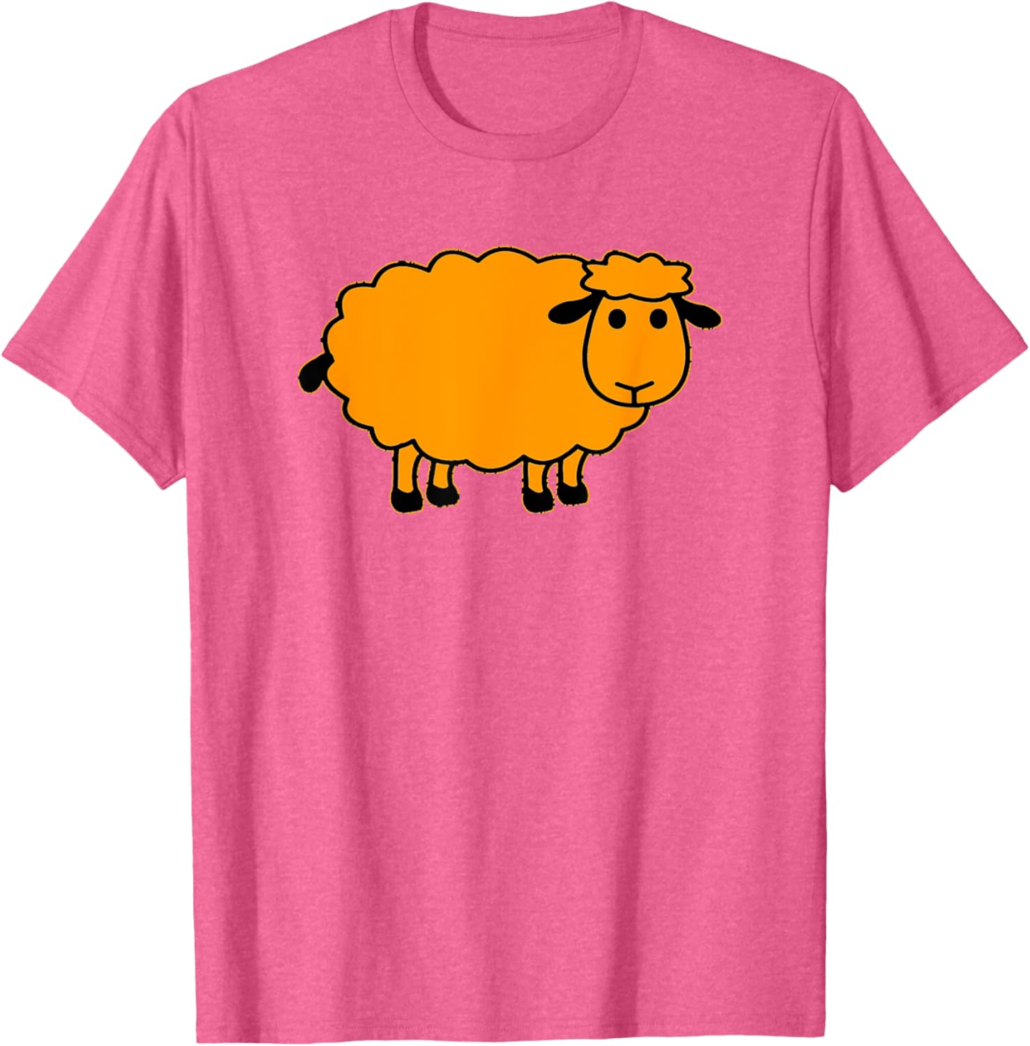 Cute Orange Sheep T-Shirt for Stylish Comfort in Clothing and Accessories - 24