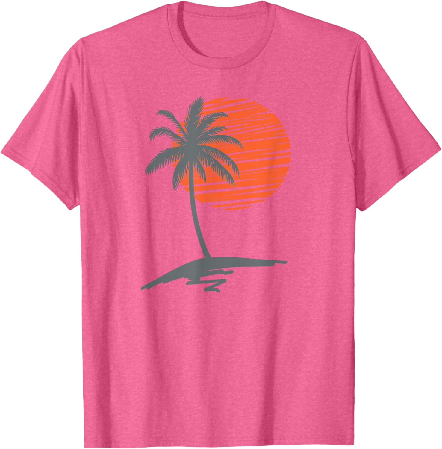 Cool Summer Beach T-Shirt for Men and Women with Sunset Palm Tree Design - 12