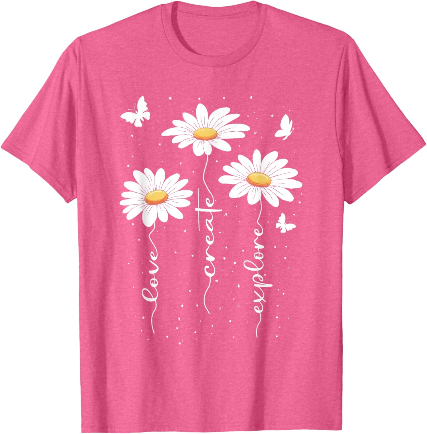 Cute Daisy Floral T-Shirt for Nature Lovers - Inspirational Flower Design - 10
