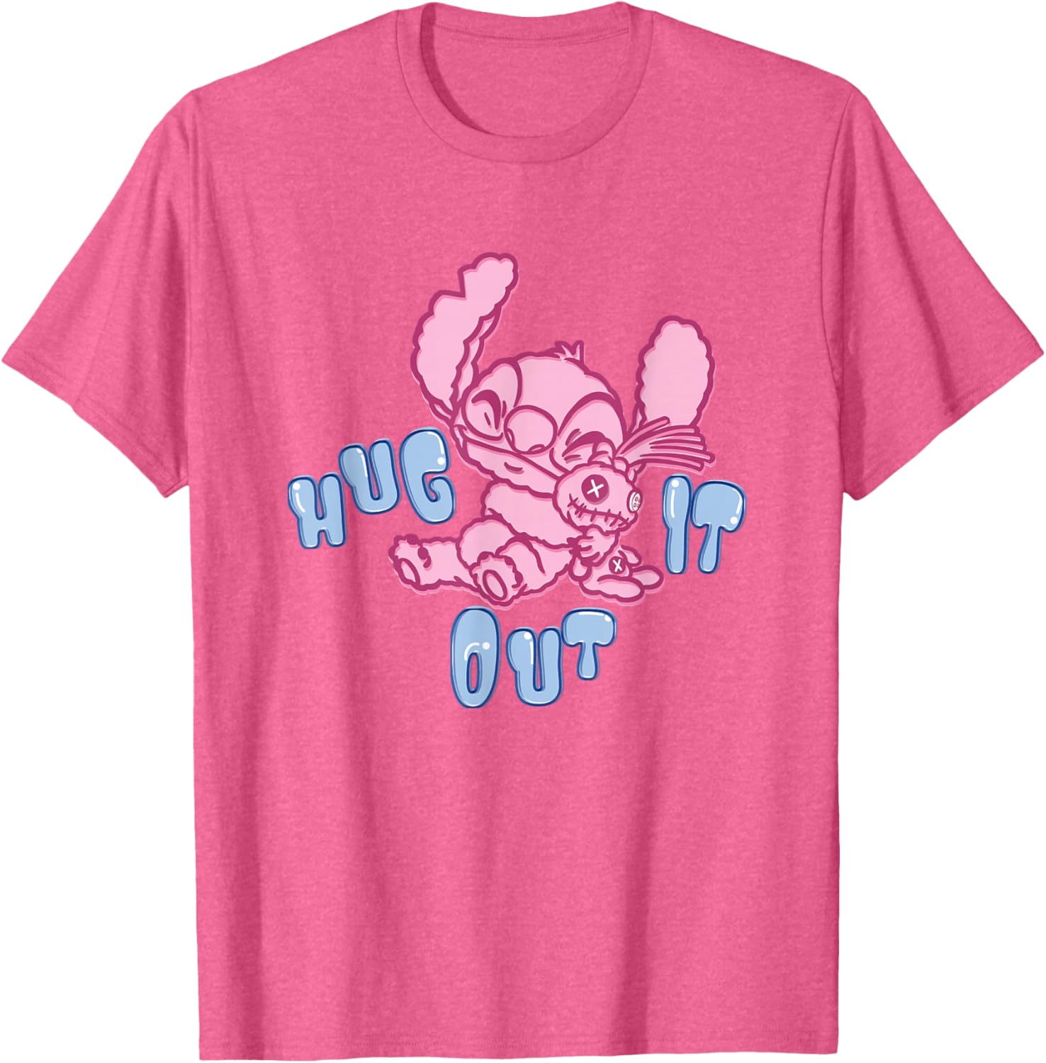 Disney Lilo & Stitch Cute Alien Stitch Hug It Out T-Shirt for Fun Styles - 4
