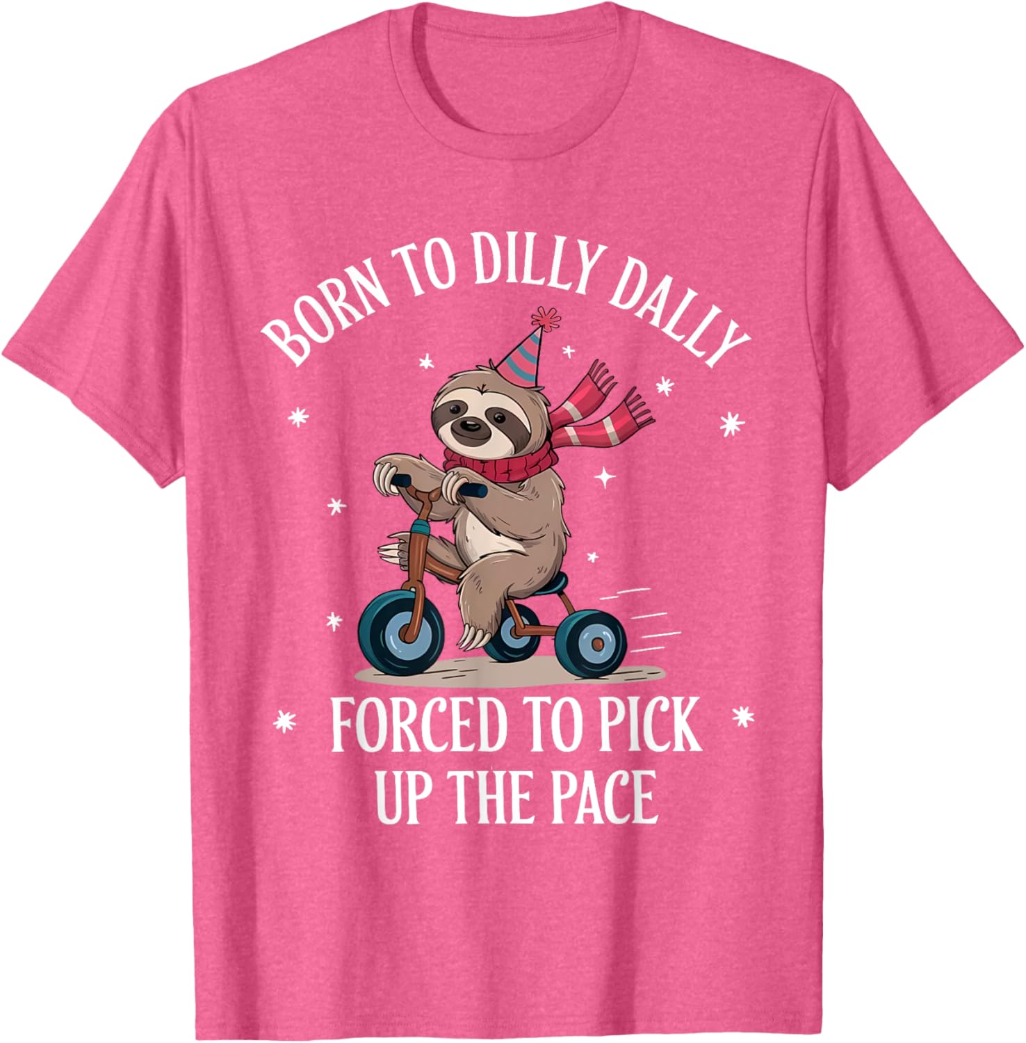 Cute Sloth T-Shirt Born To Dilly Dally Perfect for Relaxed Days - 6