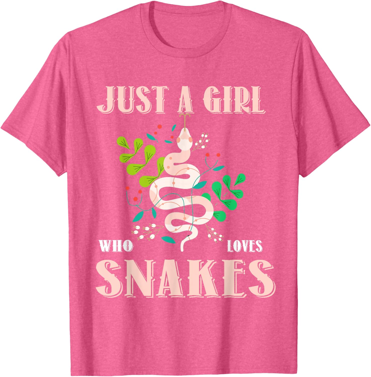 Cute Just a Girl Who Loves Snakes T-Shirt for Reptile Lovers - 26