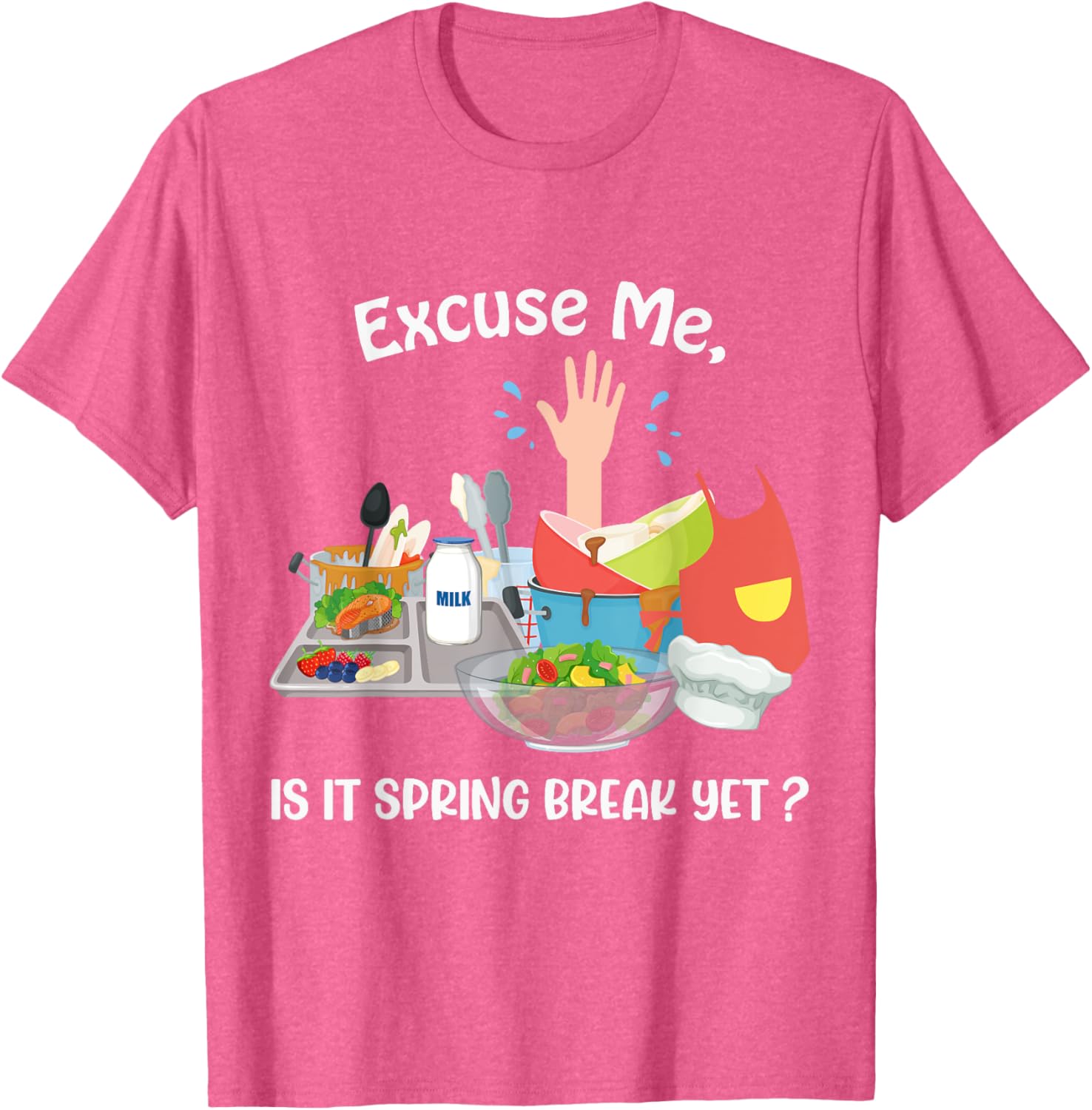 Funny Lunch Lady Life T-Shirt for Spring Break Enthusiasts - 19