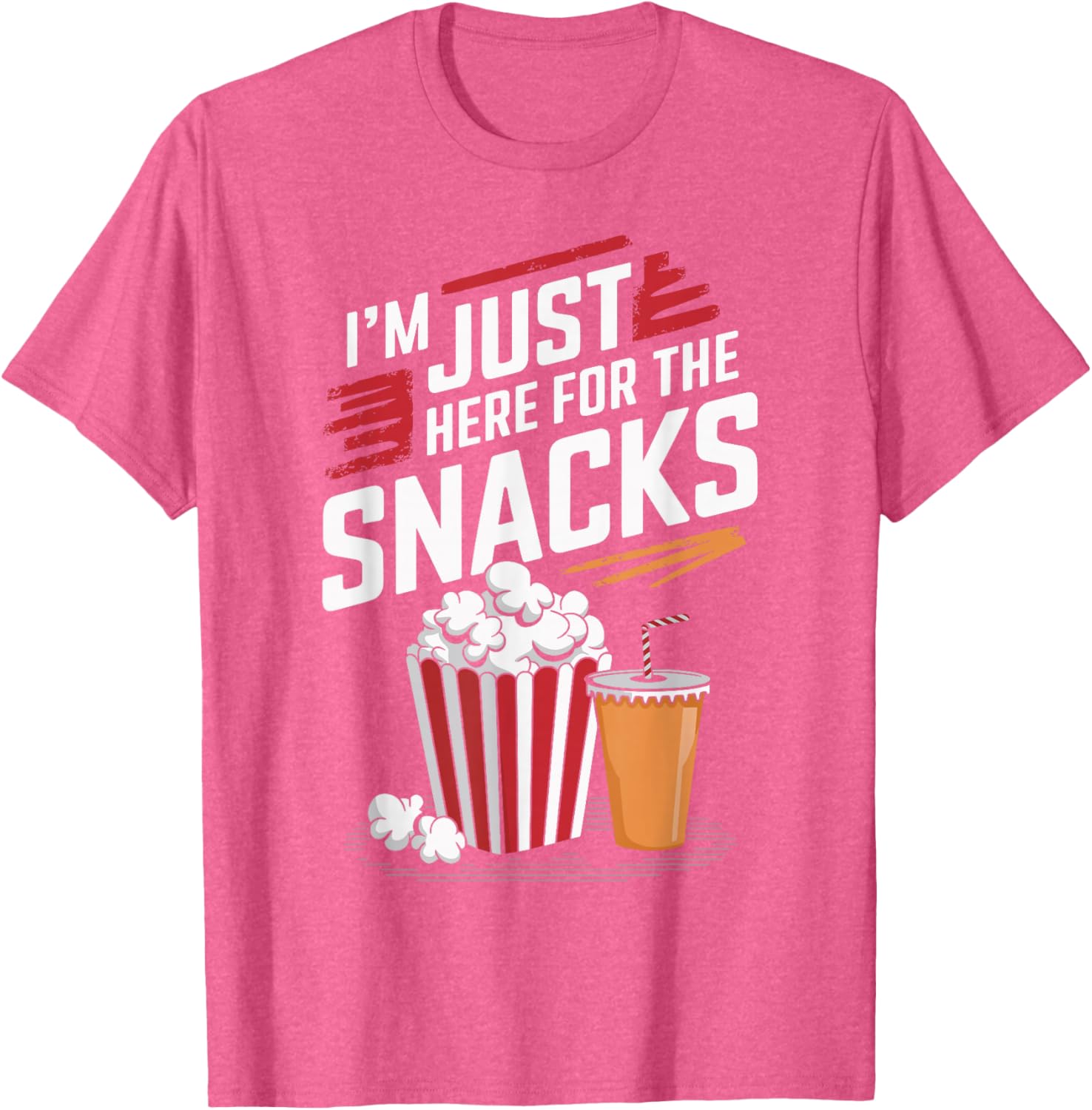 Funny Food Lover T-Shirt I'm Just Here For The Snacks Gift for Foodies - 20