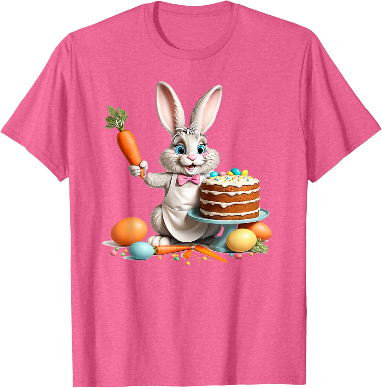 Easter Bunny Baking Carrot Cake T-Shirt for Fun Holiday Celebrations - 15