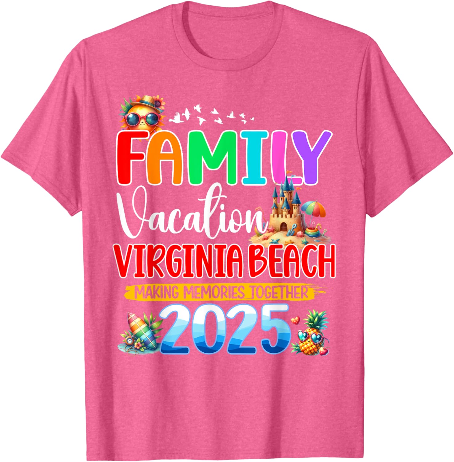 Family Vacation Virginia Beach 2025 Matching Group T-Shirt for All Ages - 2