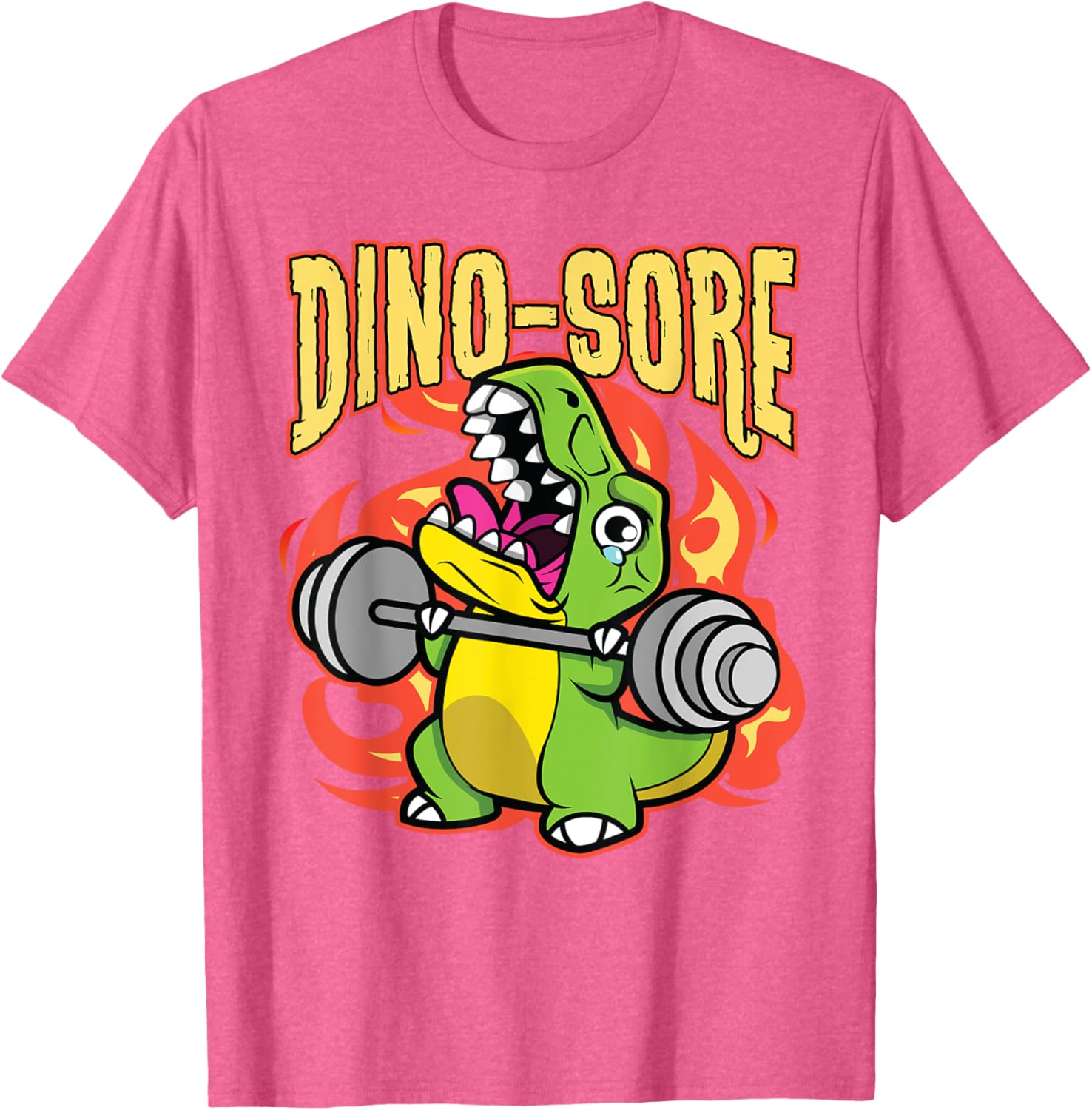 Cute Dinosaur Gym Workout T-Shirt for Fitness Lovers and Lifters - 6