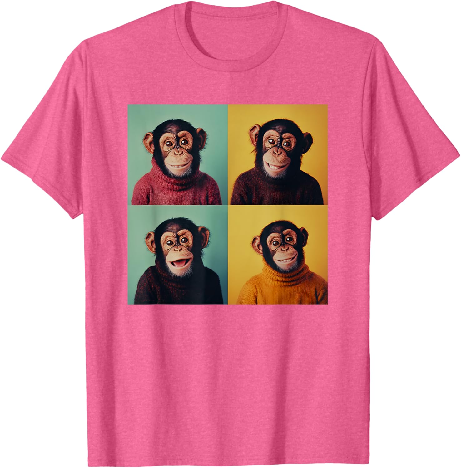 Funny Monkey Chimp T-Shirt for Animal Lovers - Awkward Photoshoot Design - 18