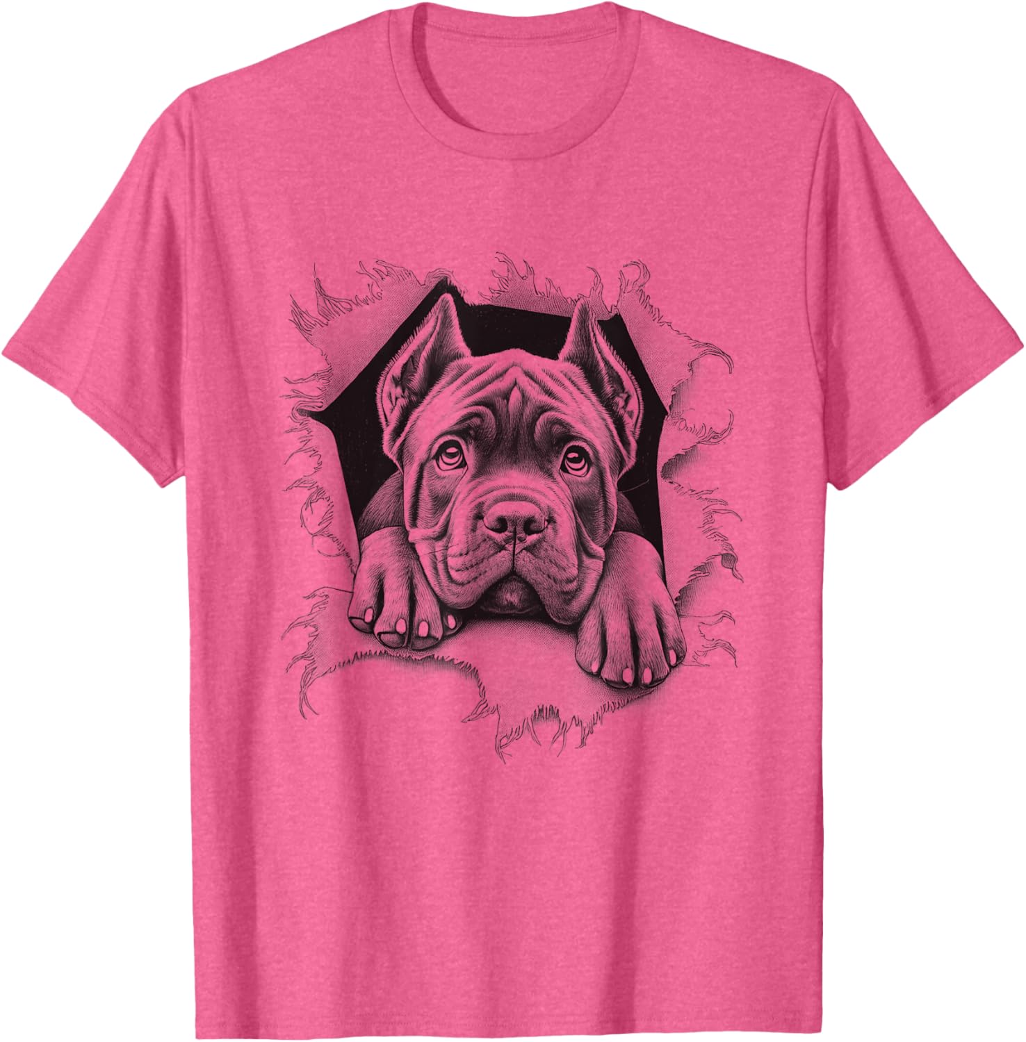 Cute Cane Corso Peeking Dog T-Shirt for Dog Lovers and Owners - 8