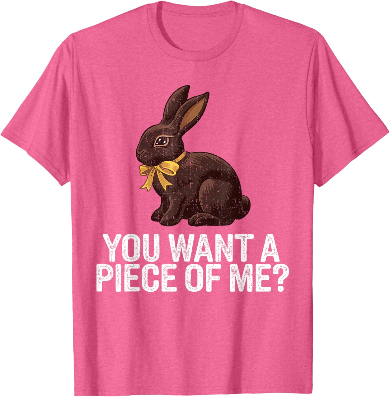 Cute Easter Rabbit Chocolate Bunny Graphic T-Shirt for Fun Holiday Style - 10