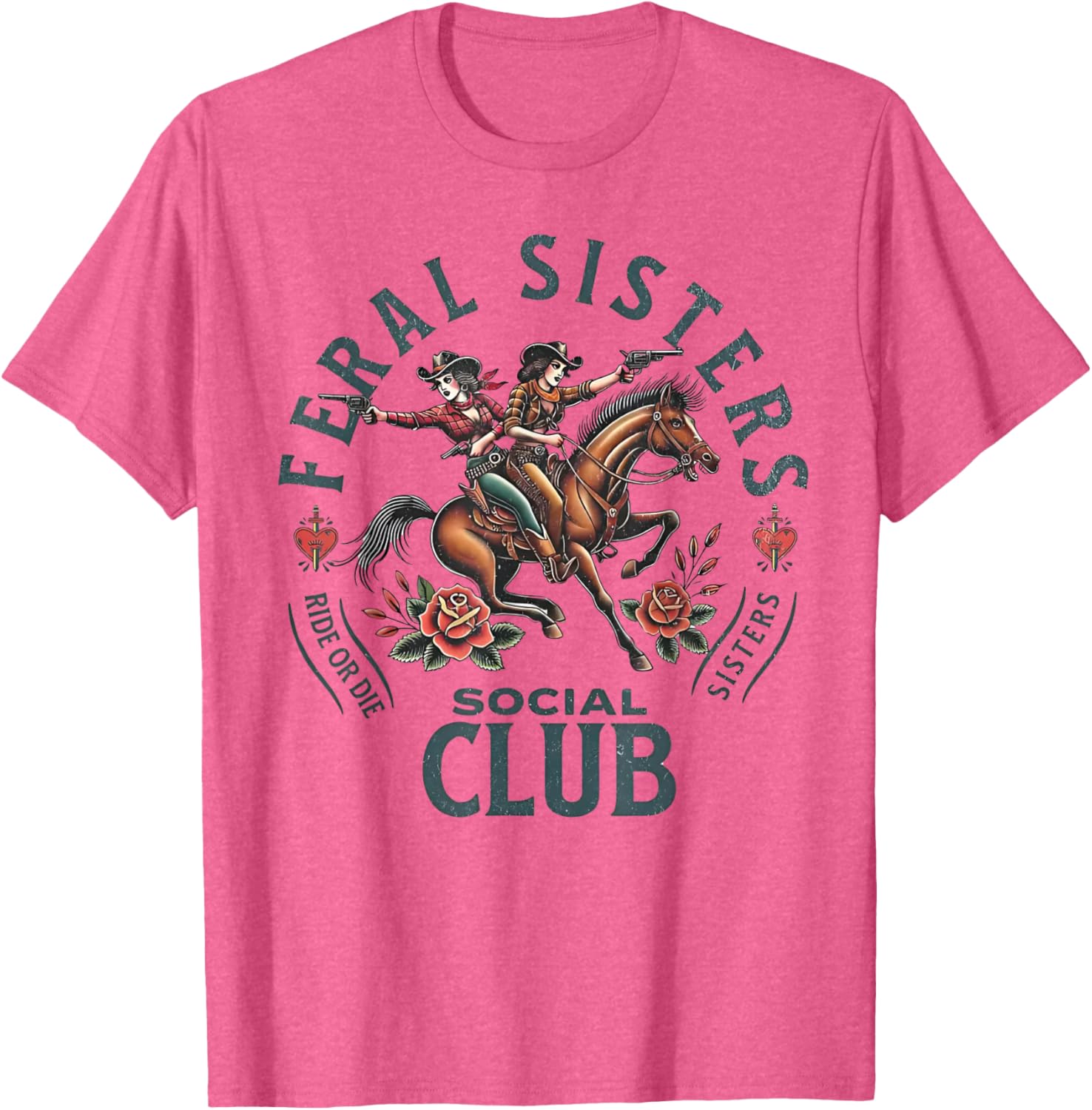 Funny Sisters Feral Sisters Social Club T-Shirt for Fun Loving Sisters - 4