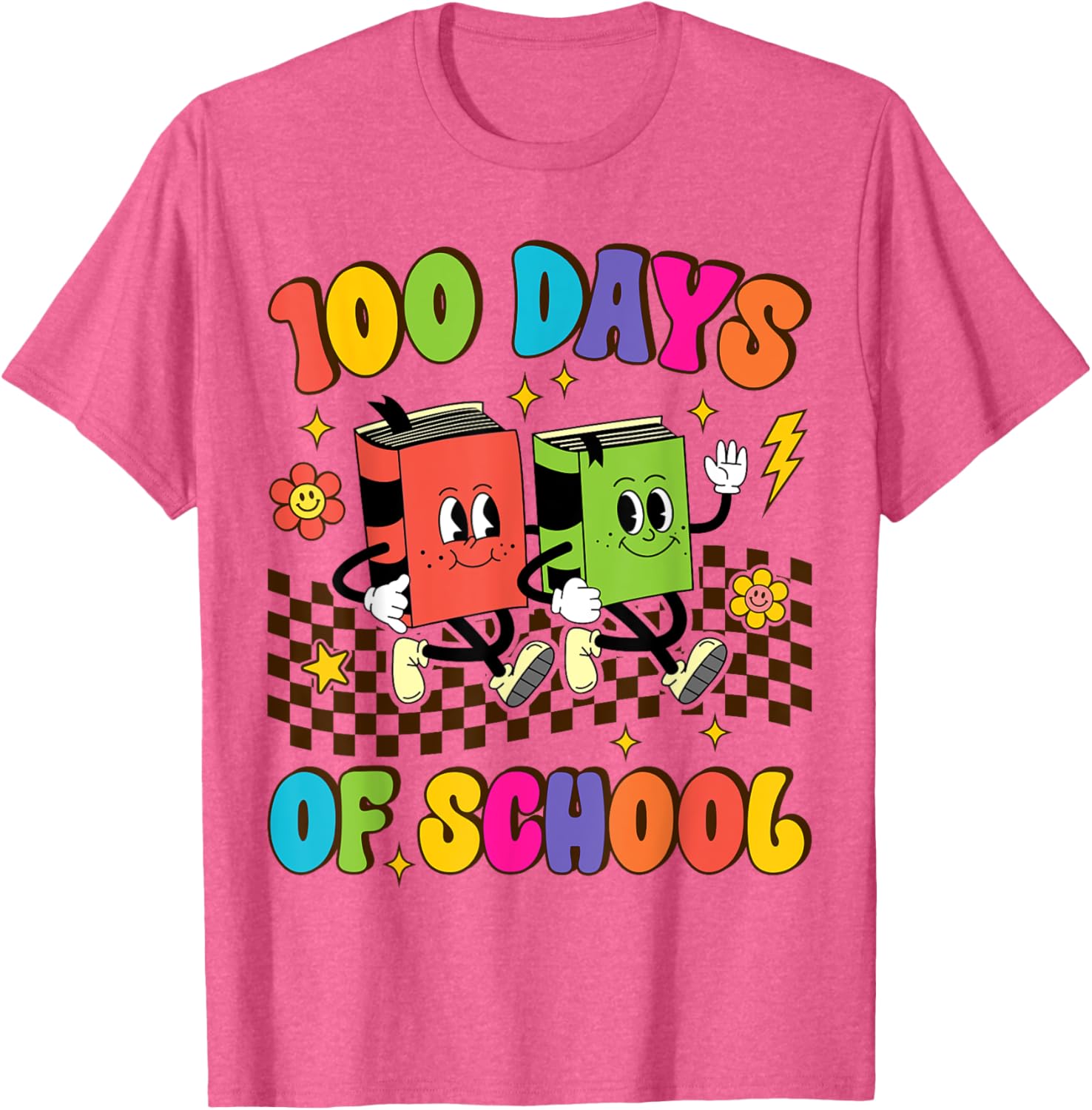 Groovy 100 Days of School T-Shirt for Kids and Teachers Fun Shirt - 11