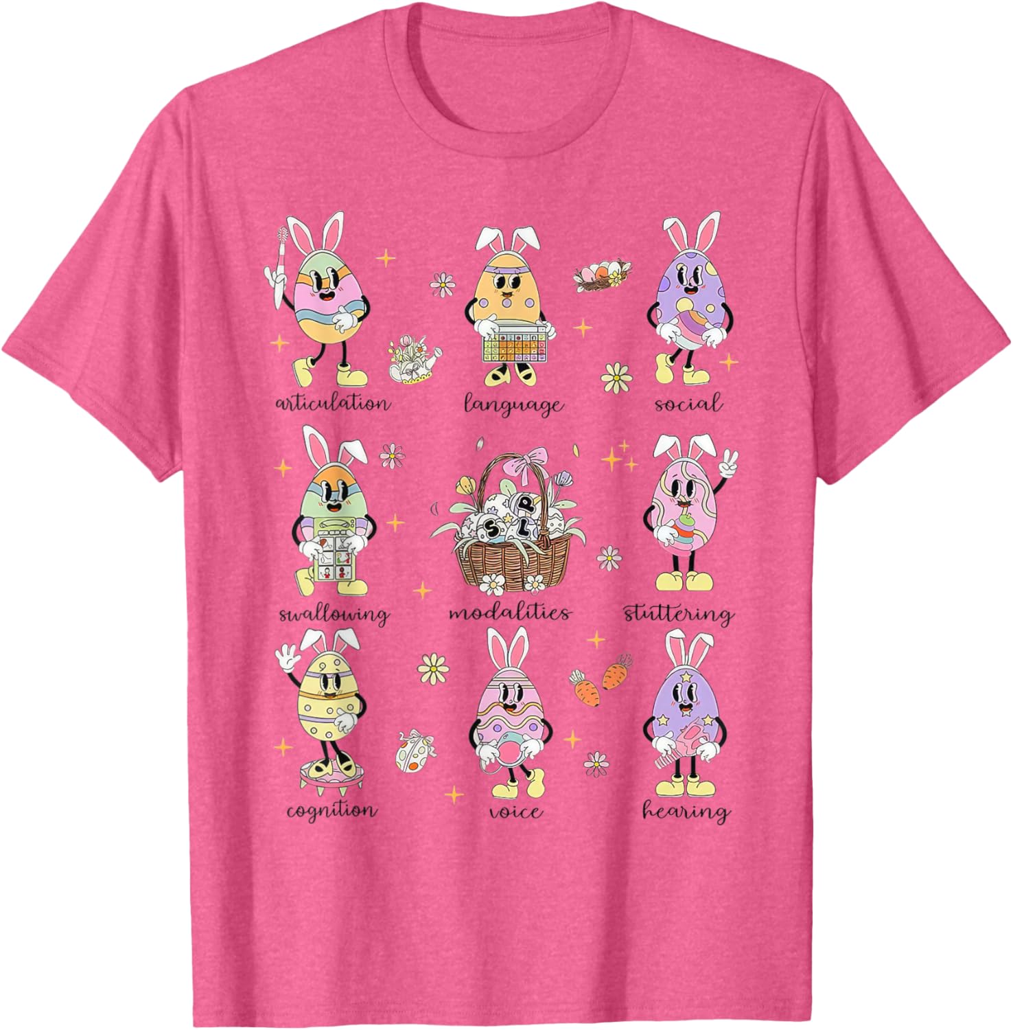 Easter Bunny SLP T-Shirt for Speech Language Pathologists in Spring - 9