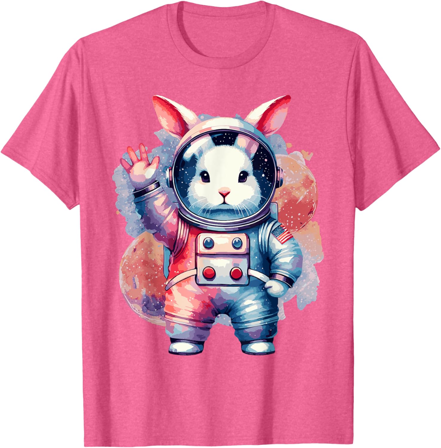 Funny Bunny Rabbit Astronaut Costume Easter T-Shirt for Kids - 11