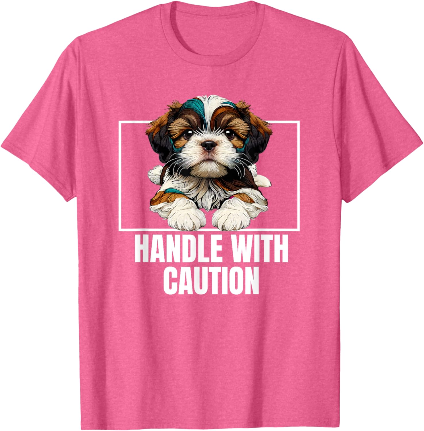 Cute Shih Tzu Handle With Care T-Shirt for Dog Lovers and Owners - 9