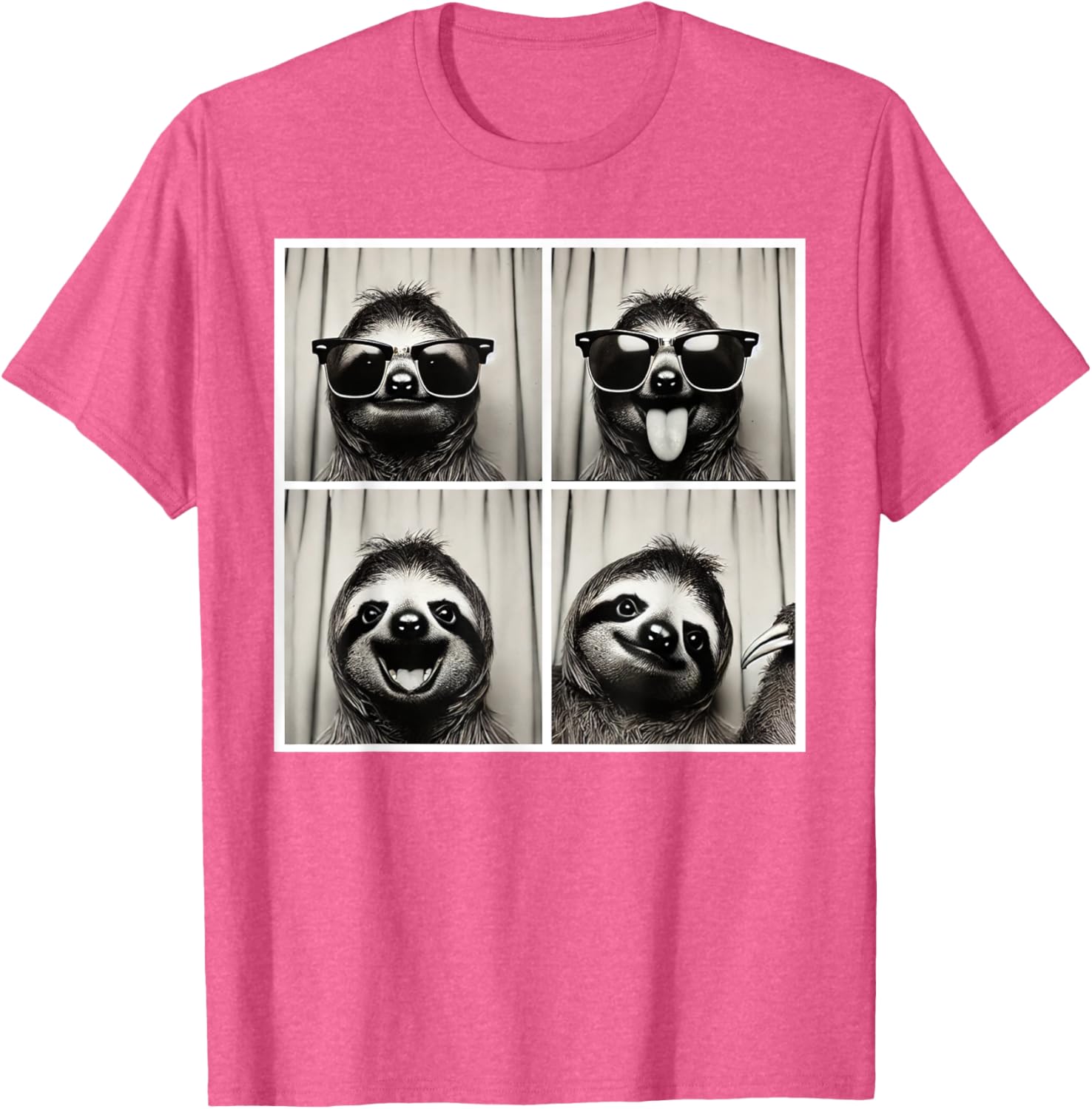 Funny Selfie Sloth T-Shirt with Sunglasses for Fun Casual Wear - 3