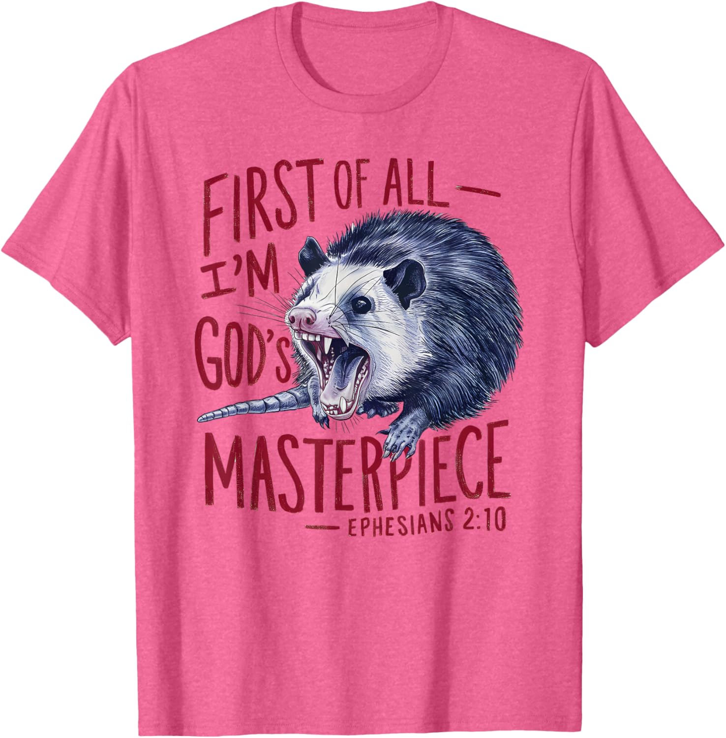 Funny Raccoon T-Shirt I'm God's Masterpiece Gift for Animal Lovers - 7