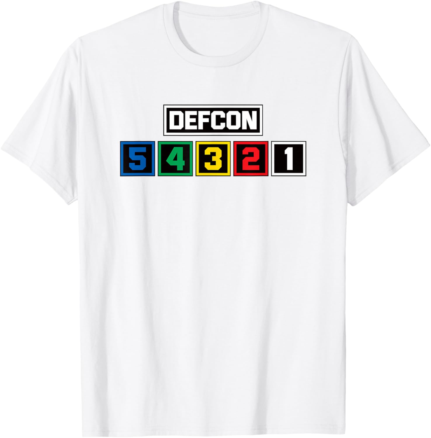 Defcon Alert T-Shirt US Defense Readiness Condition Light Meter Design - 7