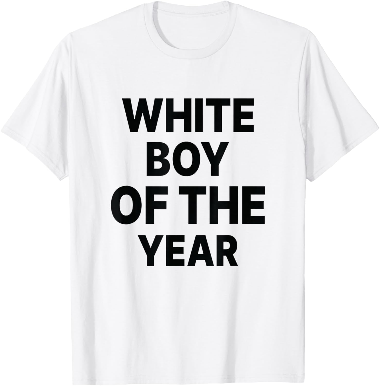 Funny White Boy Of The Year T-Shirt for Casual Style and Fun Wear - 2