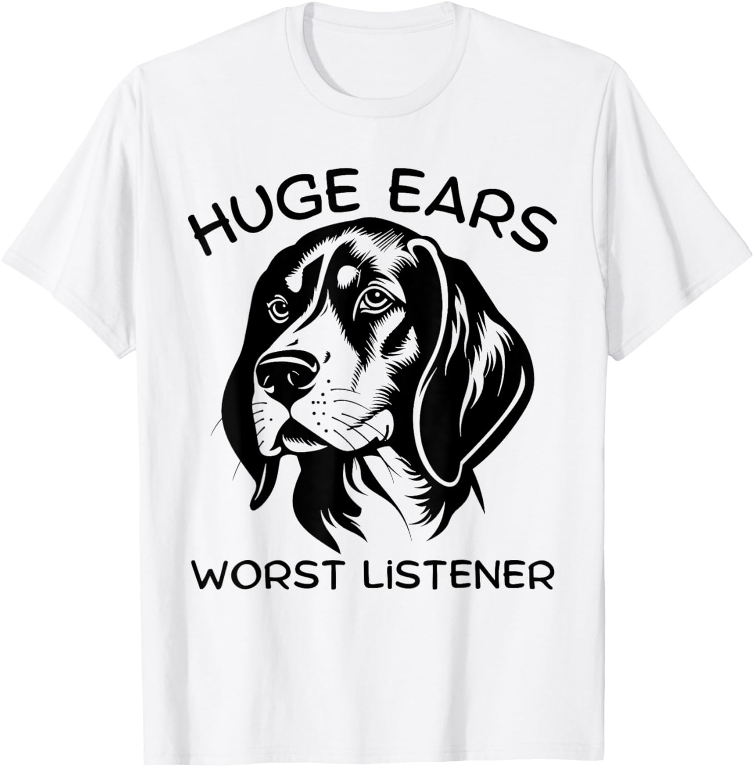 Funny Beagle Dog T-Shirt for Men and Women with Huge Ears and Attitude - 7