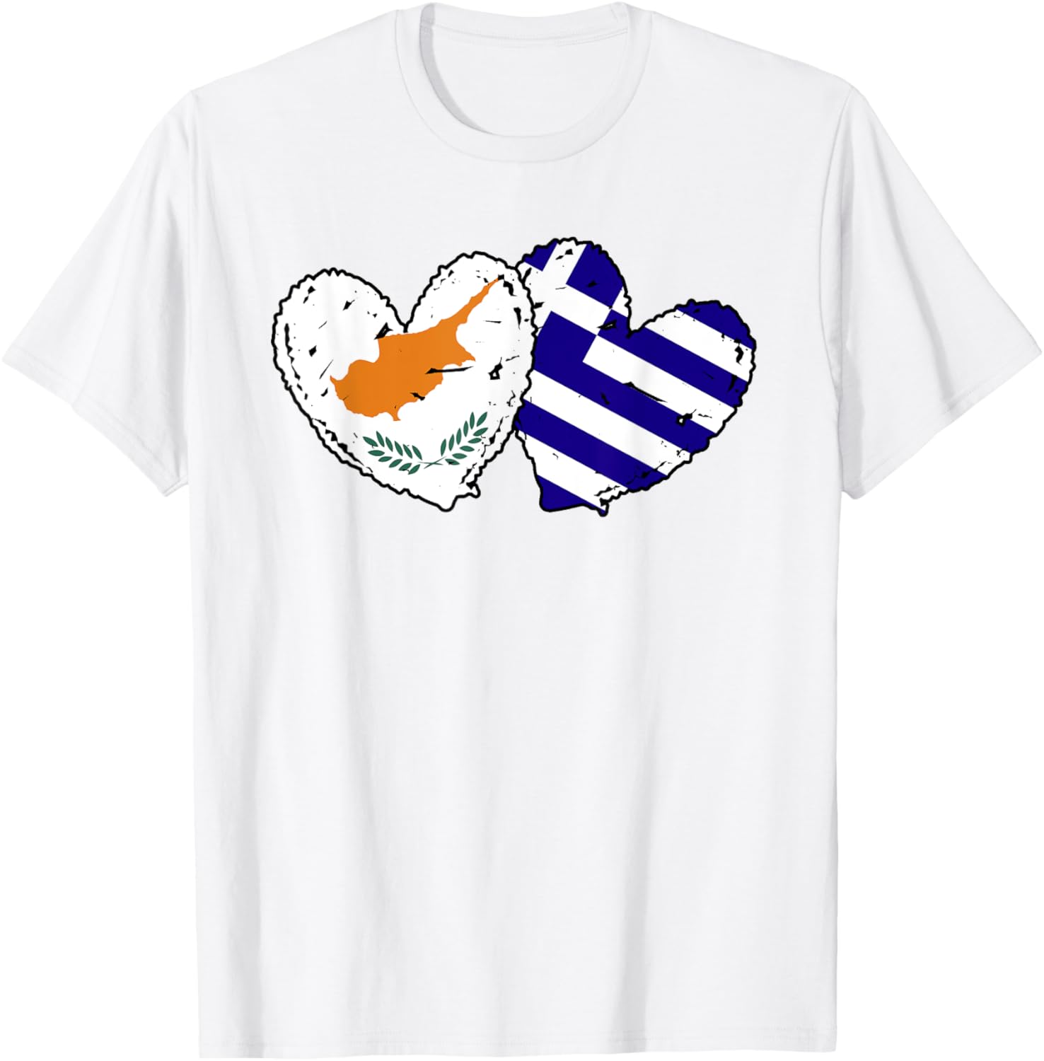 Cyprus Greece Heart Flag T-Shirt for Cypriot Greek Ancestry Lovers - 16
