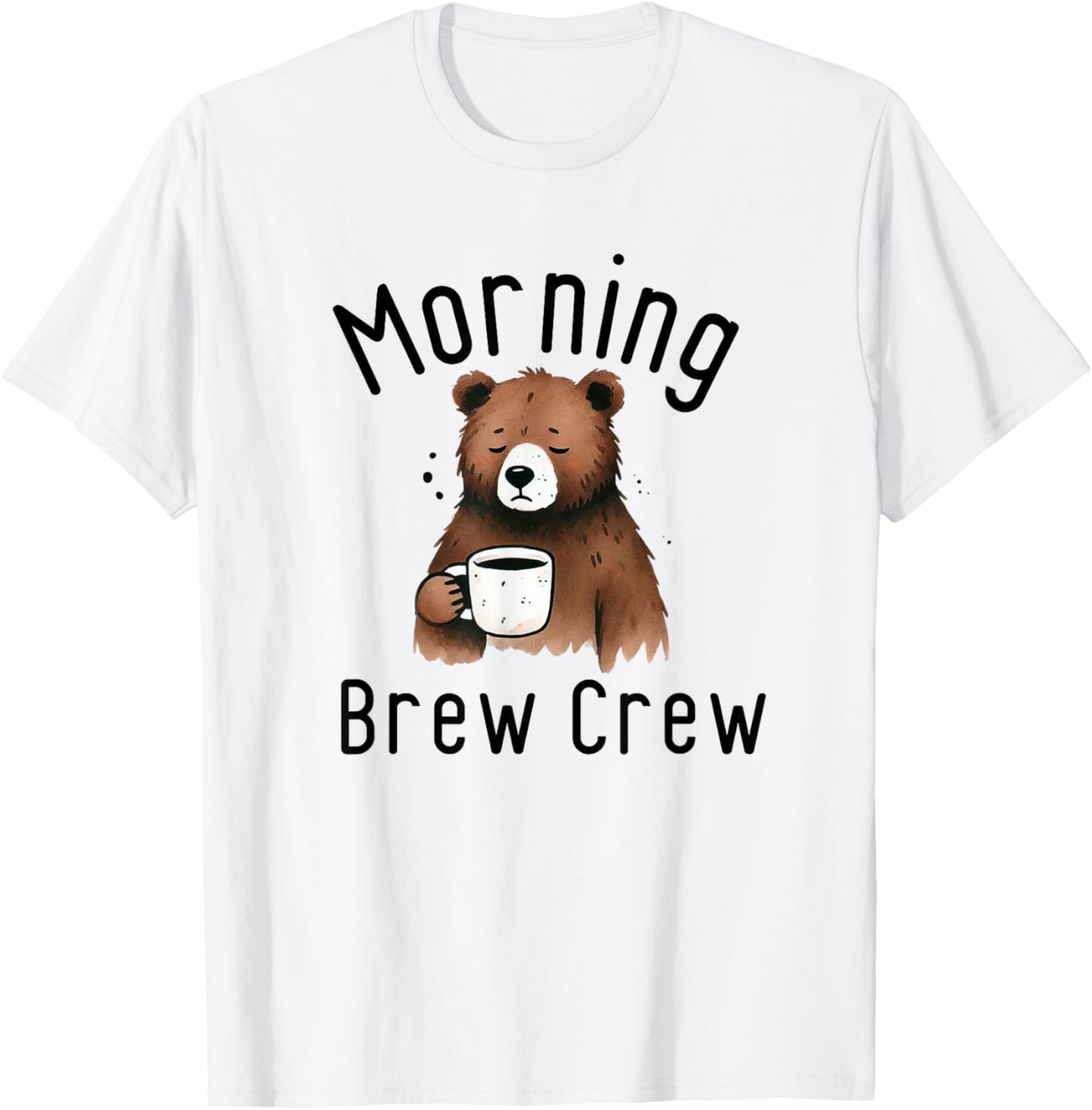 Funny Coffee Lovers Cute Bear T-Shirt for Morning Brew Enthusiasts - 5