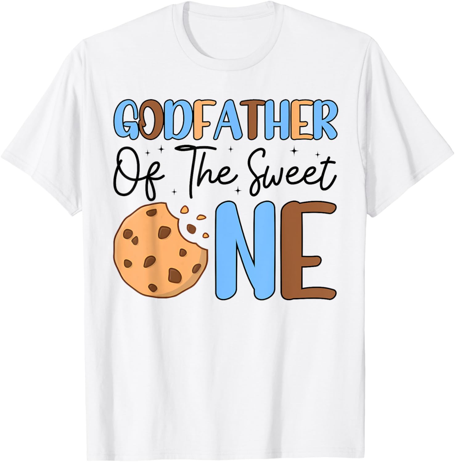 Cute Godfather Of The Sweet One Cookies & Milk 1st Birthday T-Shirt - 1