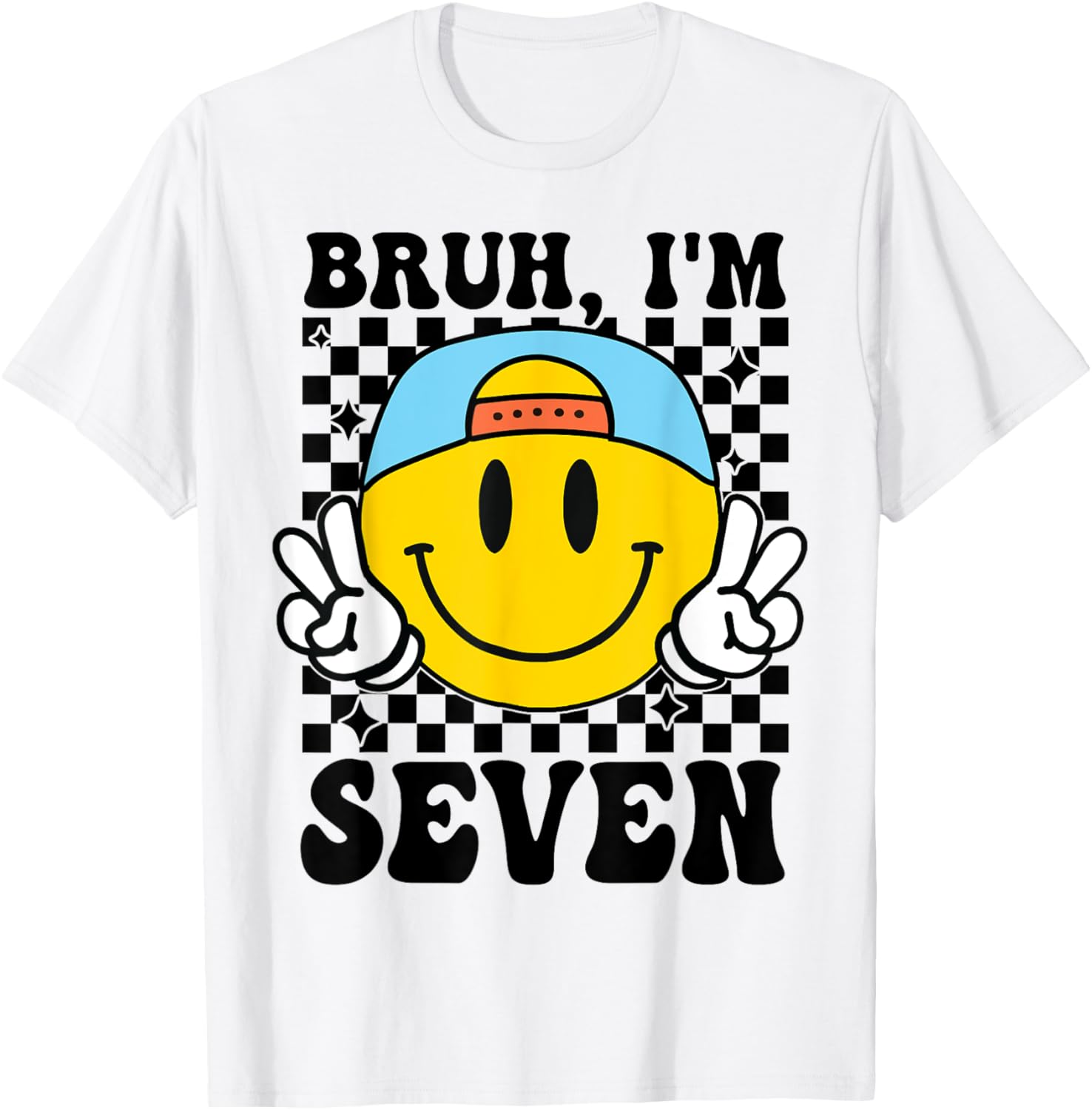 Groovy 7th Birthday T-Shirt for Boys and Girls - Fun Party Gift - 1