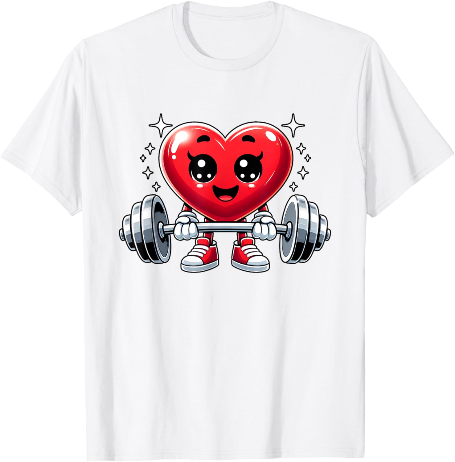 Funny Valentine's Day Heart Workout Fitness T-Shirt for Gym Lovers - 1