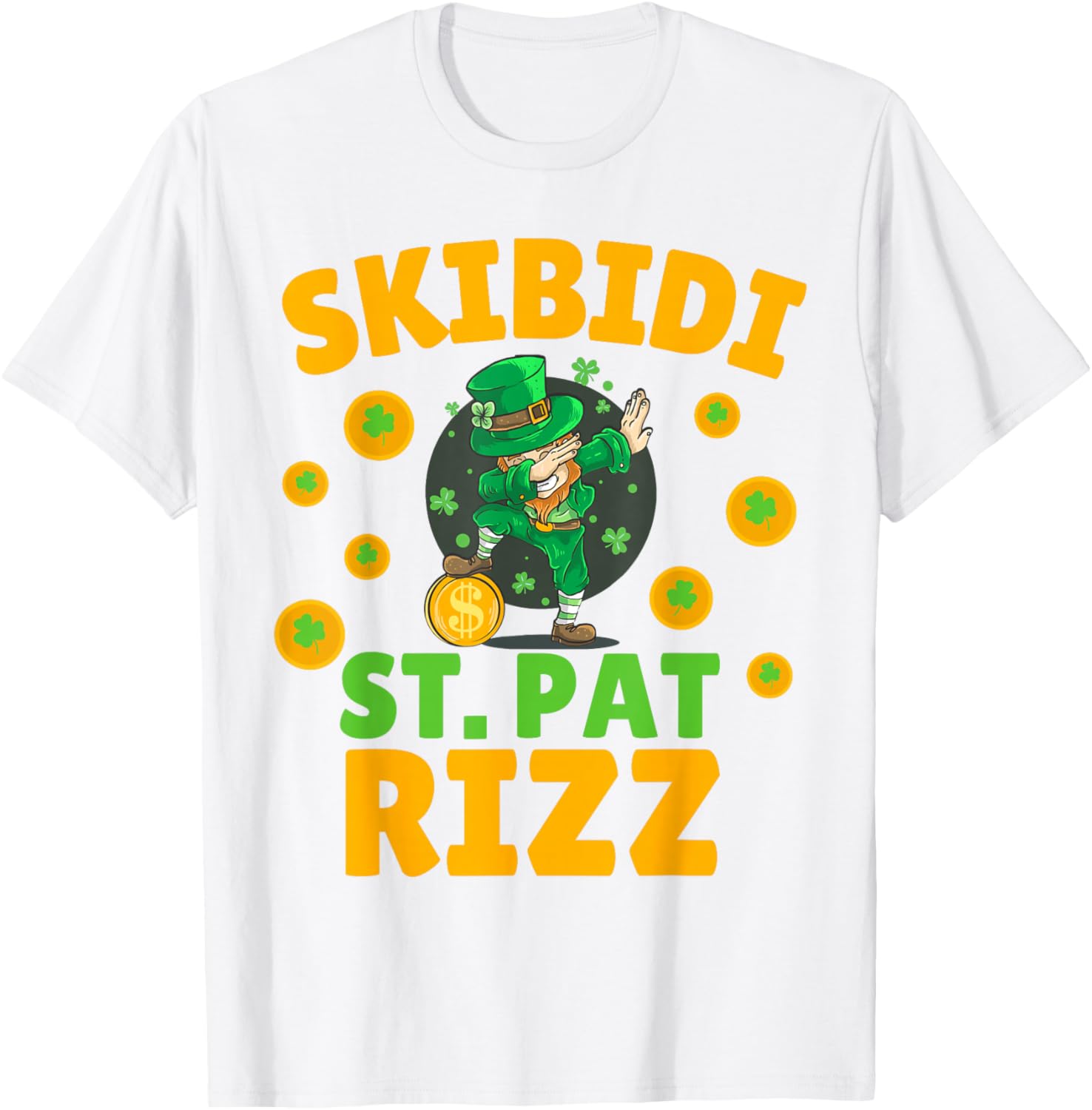 Funny St Patrick's Day Irish Skibidi Rizz T-Shirt for Festive Style - 15