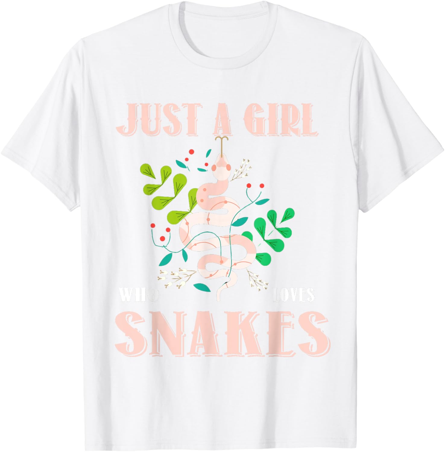 Cute Just a Girl Who Loves Snakes T-Shirt for Reptile Lovers - 6