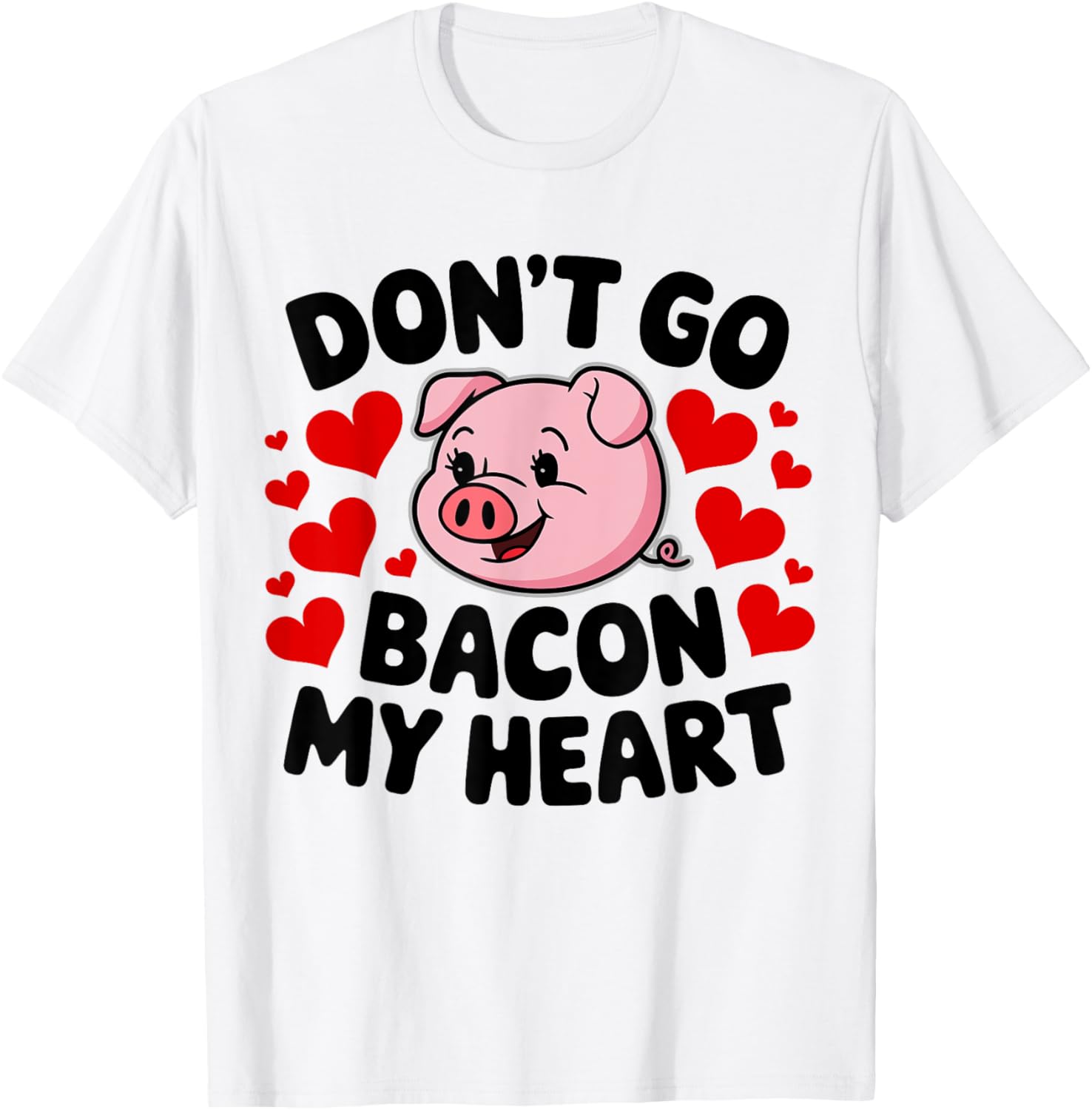 Cute Couples Valentine's T-Shirt Don't Go Bacon My Heart Edition - 11