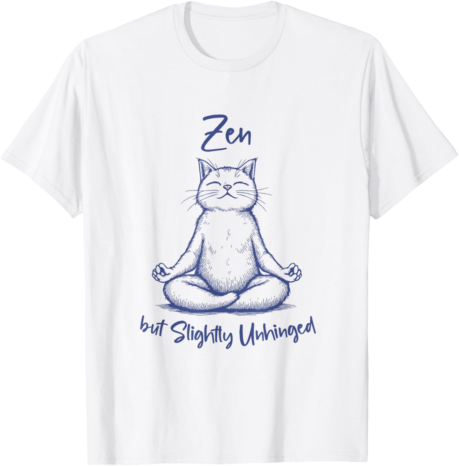 Funny Cat Meditation T-Shirt Zen Vibes for Men and Women - 5