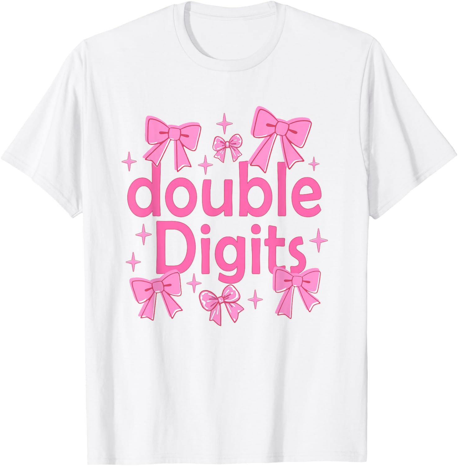 Cute Coquette Bow 10th Birthday T-Shirt for Girls - Perfect Gift for Kids - 5