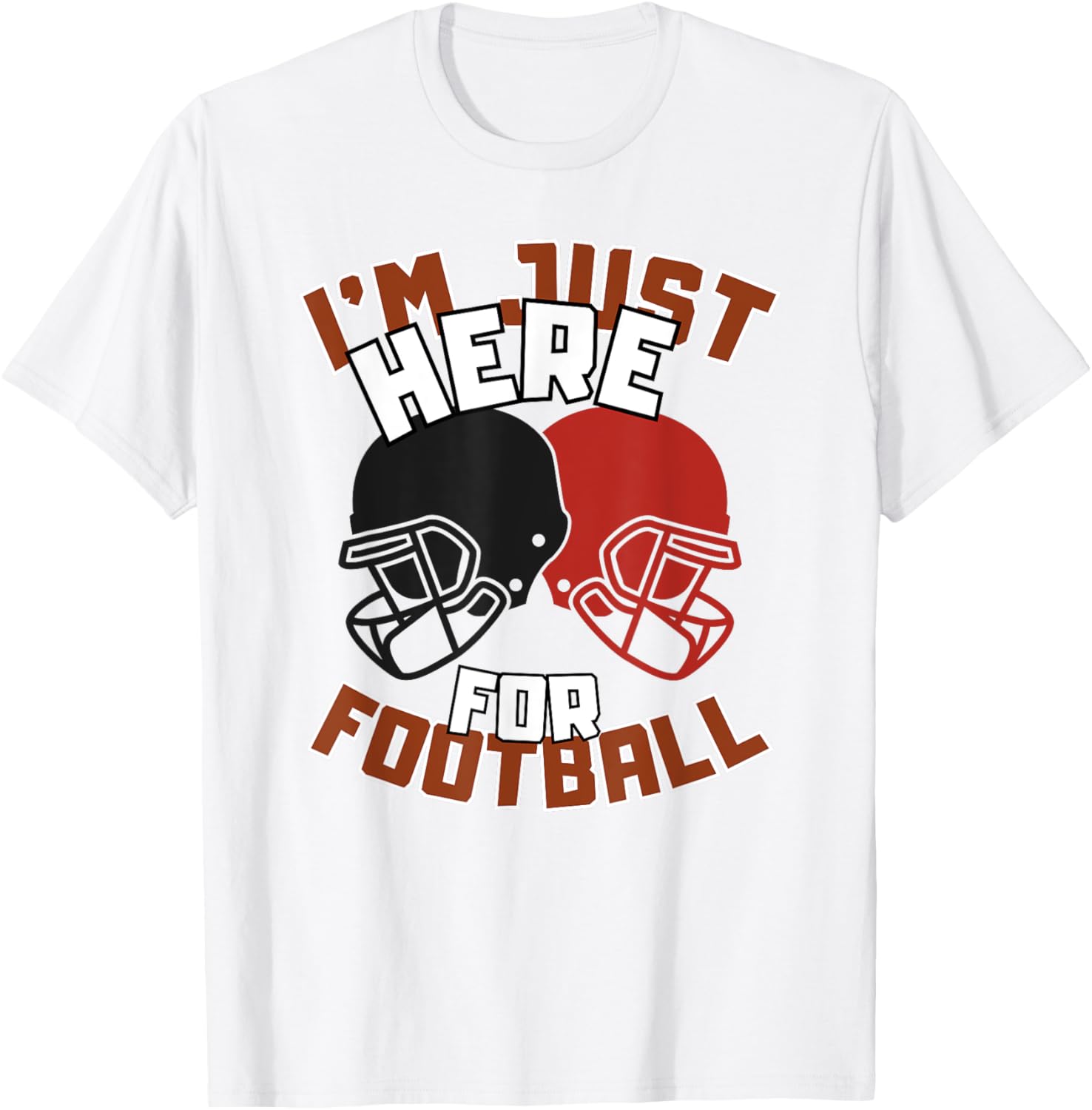 Funny I'm Just Here For Football T-Shirt for Diehard Football Fans - 6