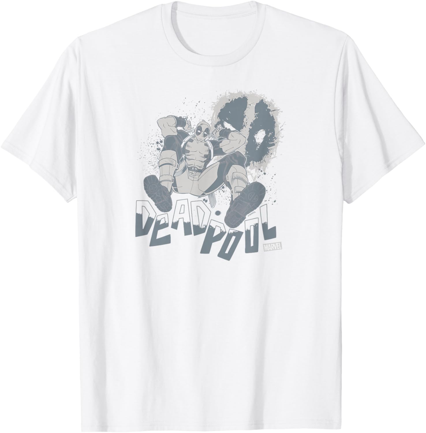Deadpool Light Monochrome T-Shirt for Superhero Fans - Stylish and Fun - 1