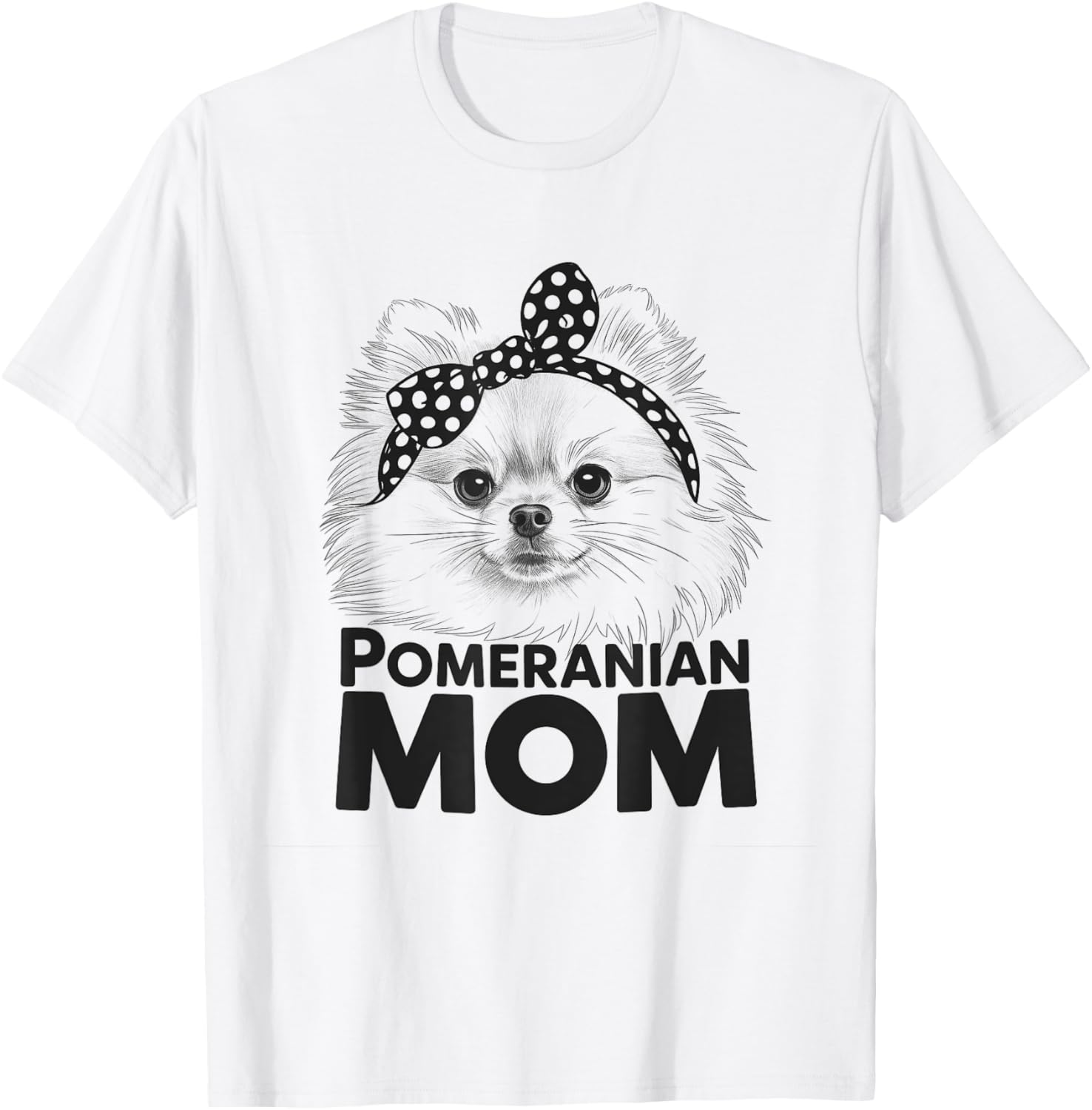 Cute Pomeranian Mom T-Shirt Design for Dog Lovers - Women's Apparel - 2