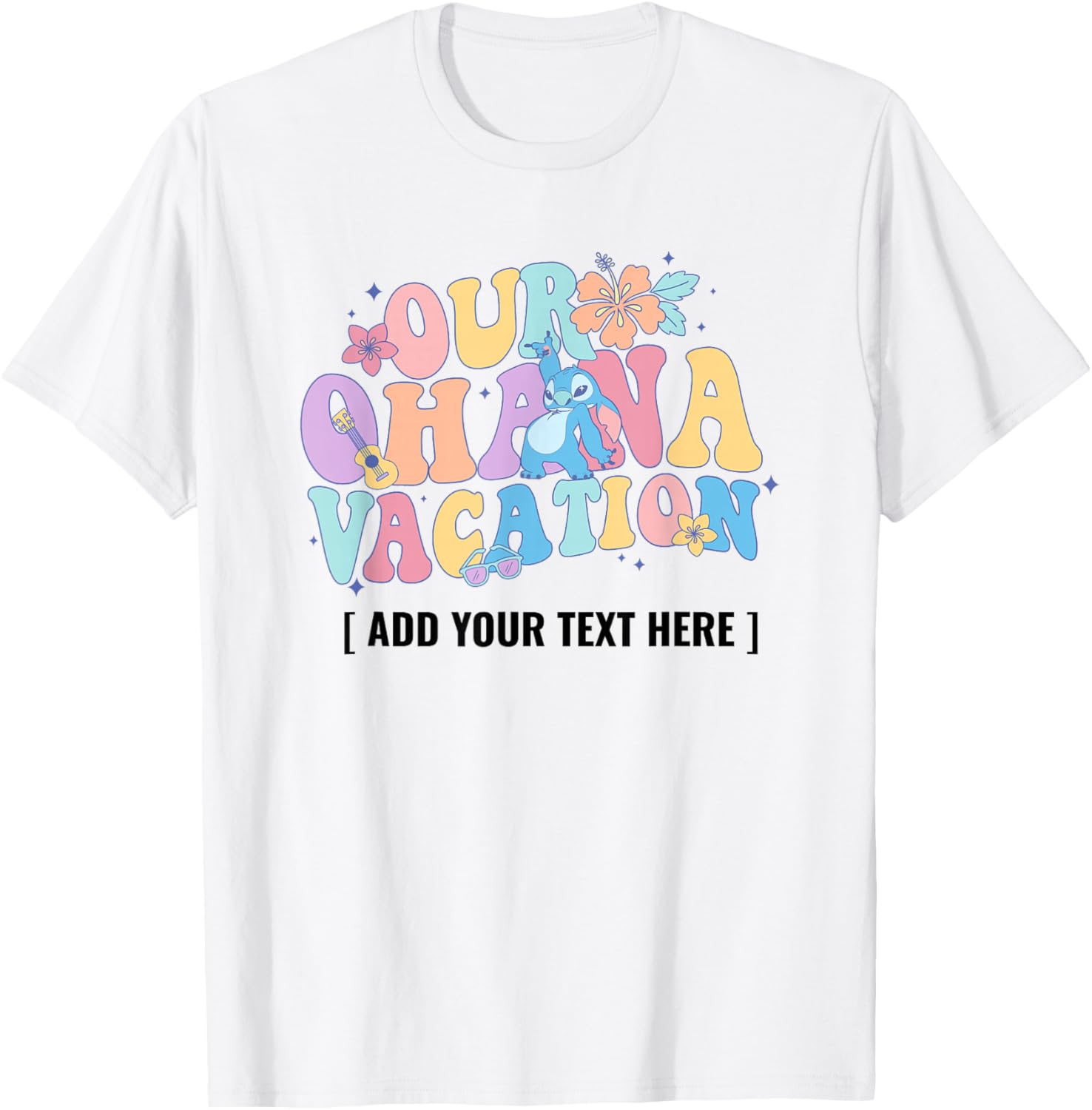 Cute Customized Lilo & Stitch Ohana Vacation T-Shirt for Family Fun - 2