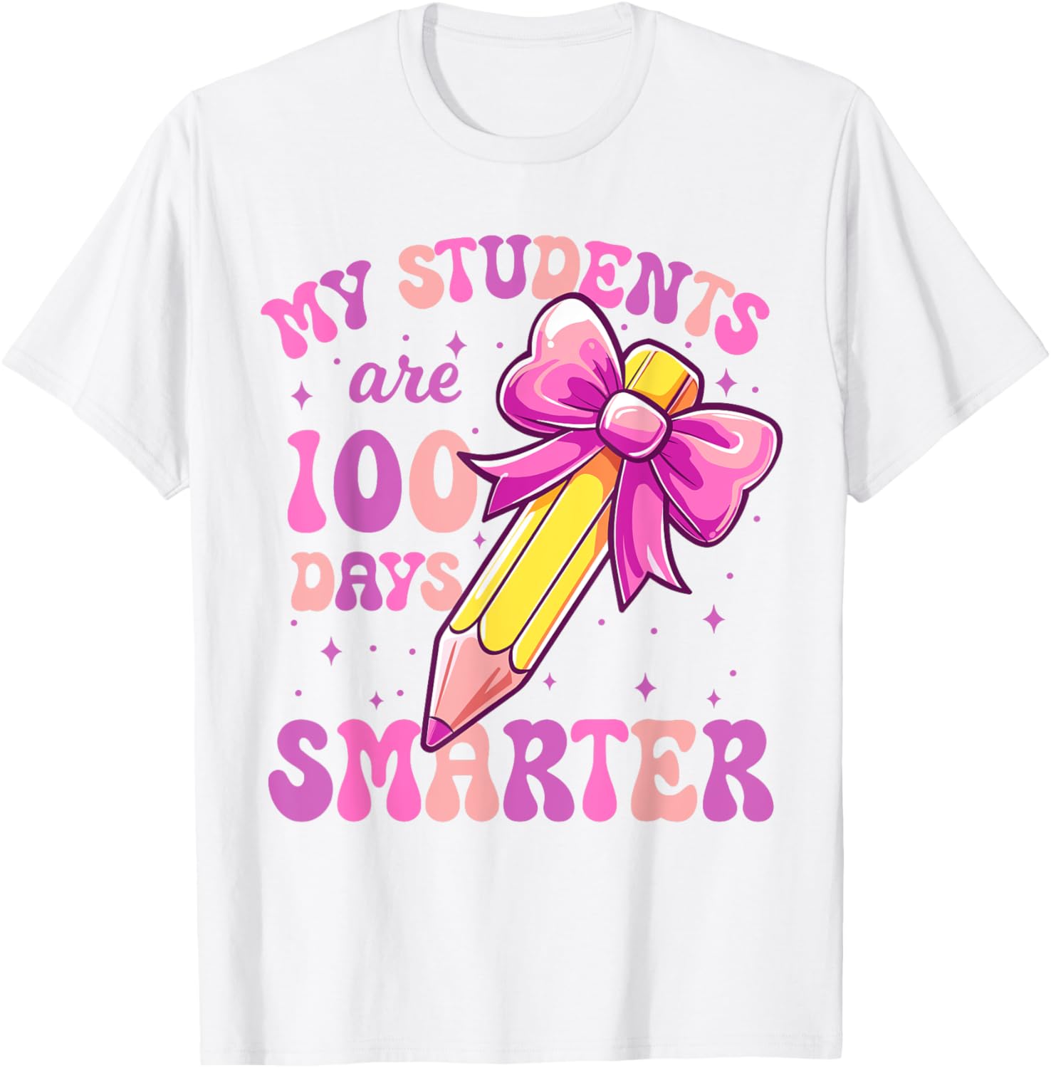 Celebrate 100 Days Smarter with Our Fun Teacher T-Shirt for School - 1