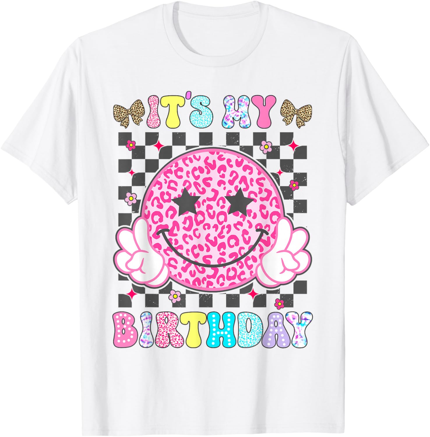 Cute It's My Birthday T-Shirt for Girls and Teens with Smile Face Design - 1
