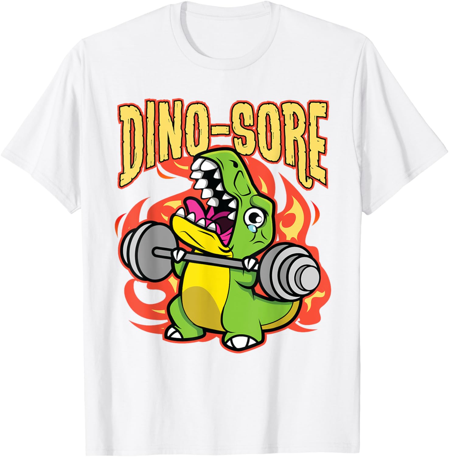 Cute Dinosaur Gym Workout T-Shirt for Fitness Lovers and Lifters - 2
