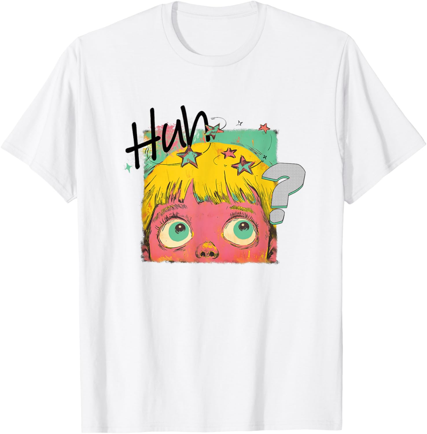 Funny Confused Cartoon Child Graphic T-Shirt for Kids Stylish Apparel - 5